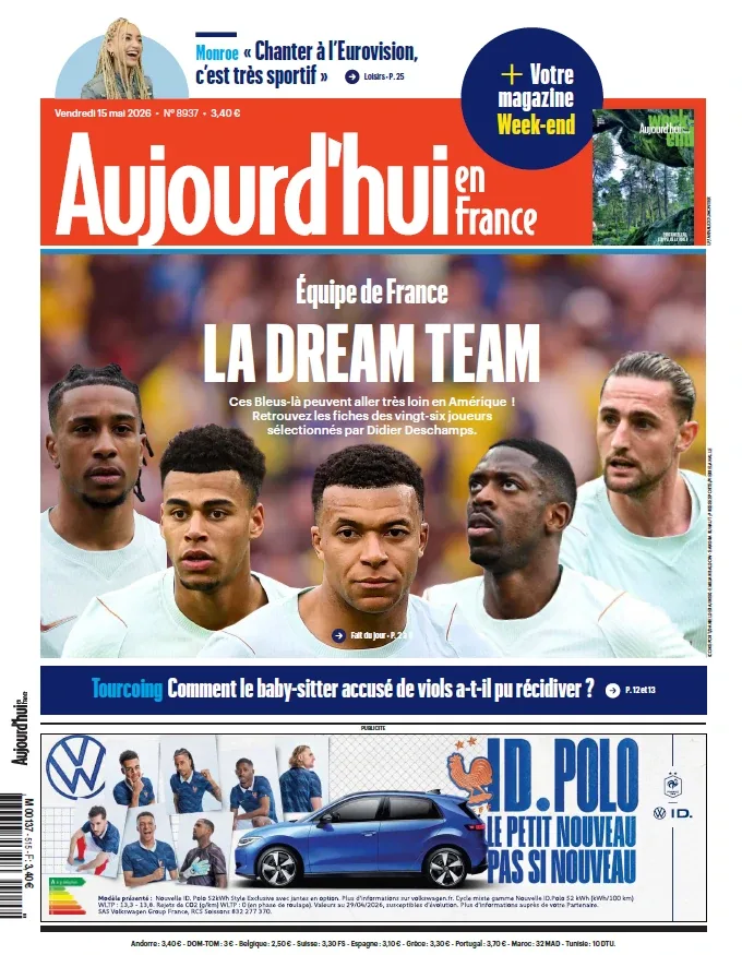 Aujourd’hui en France (15 Mai 2026)