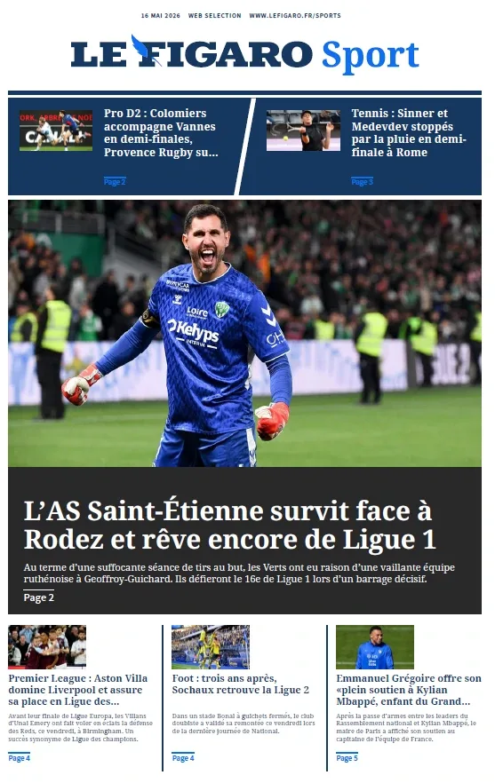Le Figaro Sport (16 Mai 2026)