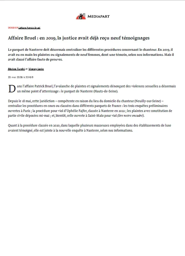 Mediapart (20 Mai 2026)