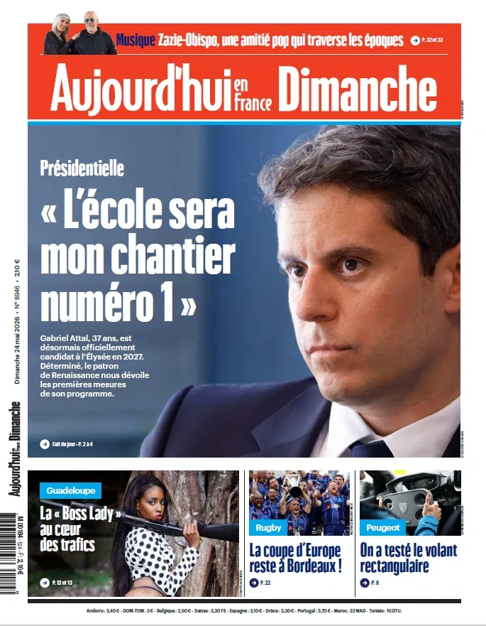 Aujourd’hui en France (24 Mai 2026)