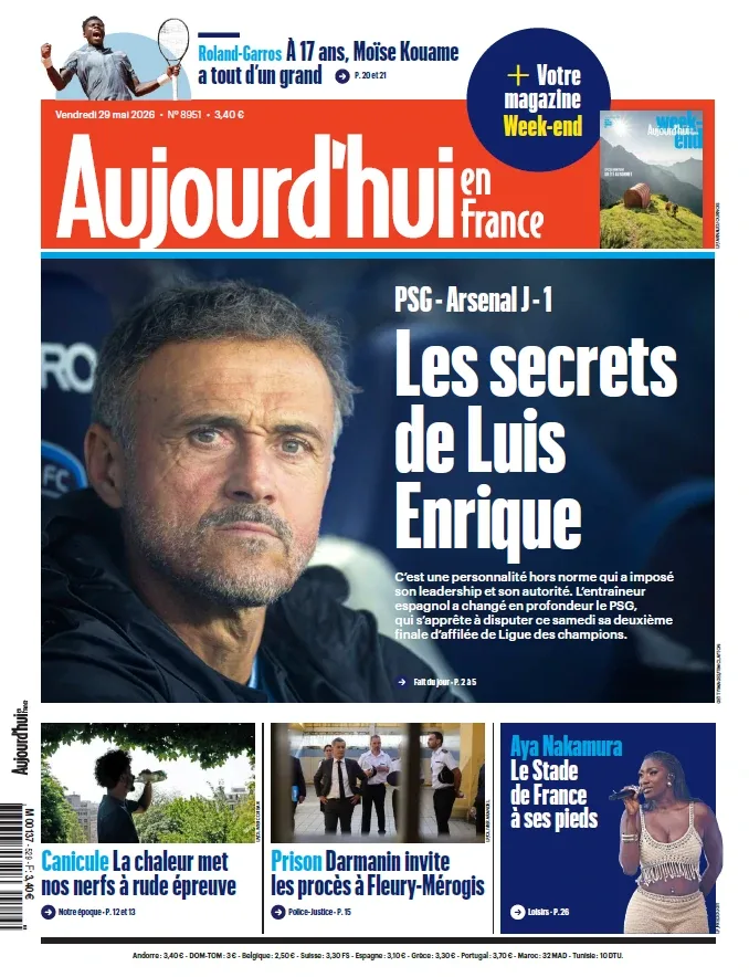 Aujourd'hui en France (29 Mai 2026)
