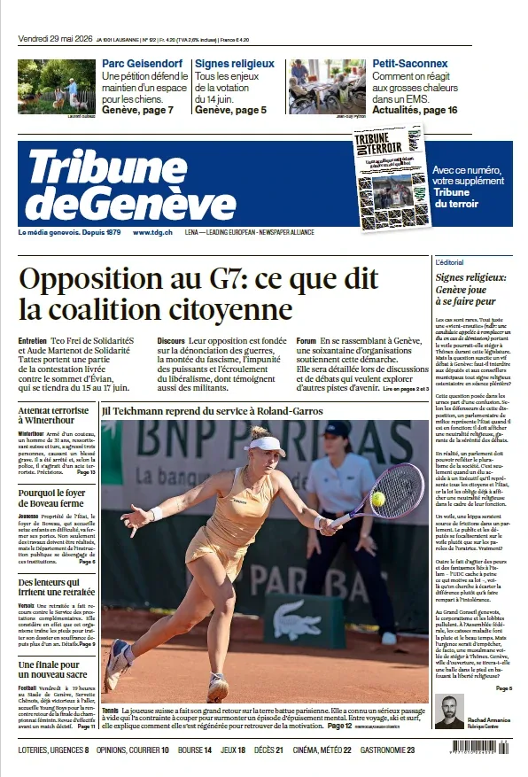Tribune de Genève (29 Mai 2026)