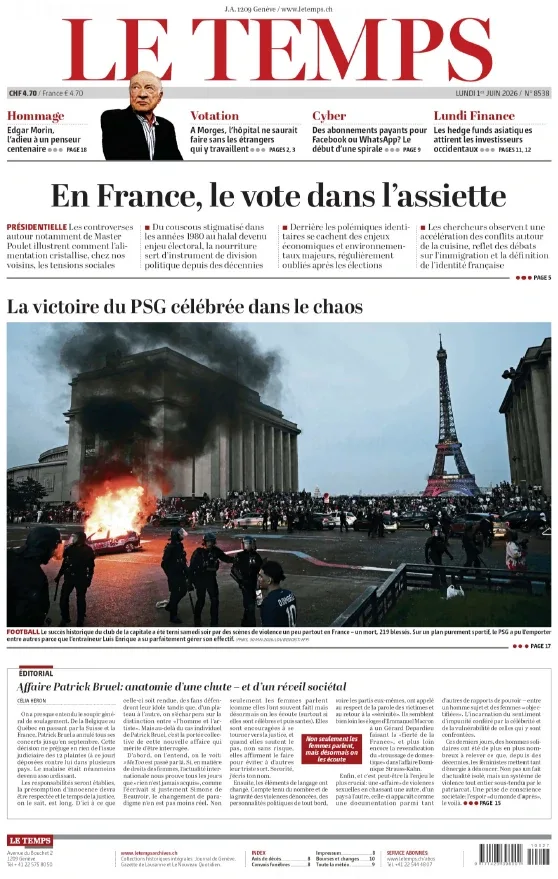 Le Temps (01 Juin 2026)