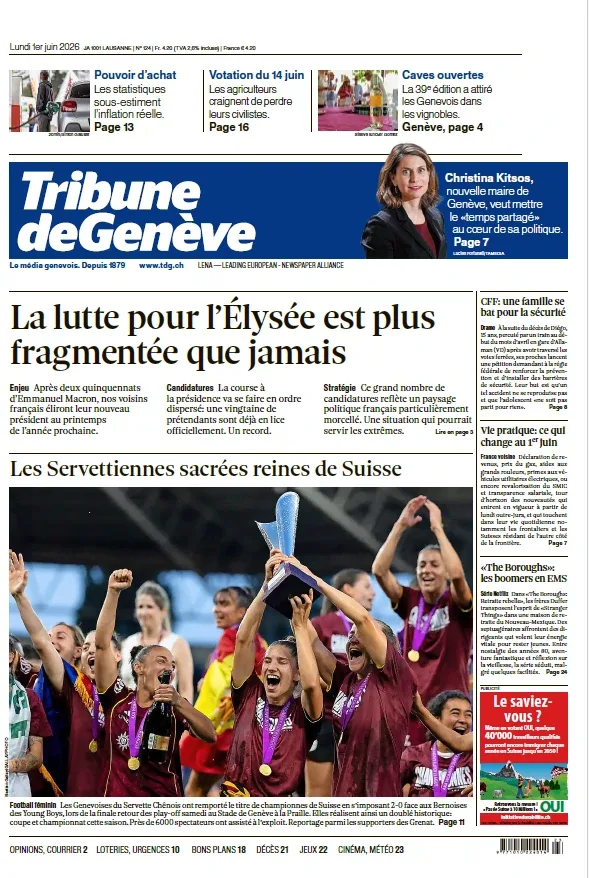 Tribune de Genève (01 Juin 2026)
