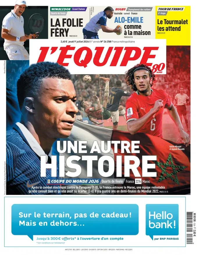 1001Ebooks - L'Équipe (09 Juillet 2026) L'Équipe (09 Juillet 2026)