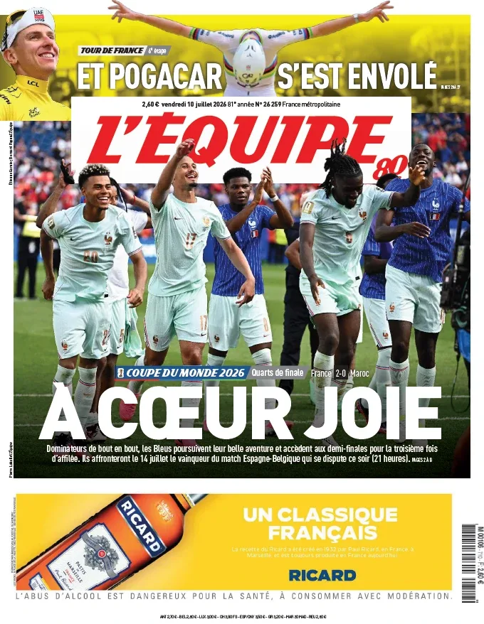 1001Ebooks - L'Équipe (10 Juillet 2026) L'Équipe (10 Juillet 2026)