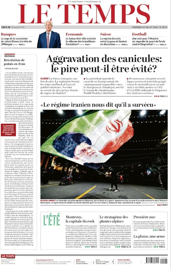 Le Temps (10 Juillet 2026)
