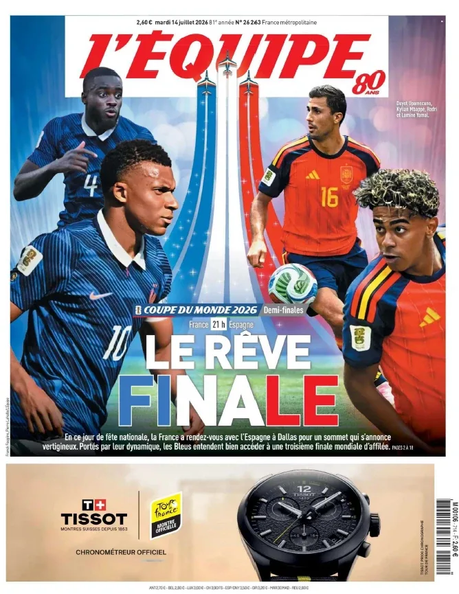 1001Ebooks - L'Équipe (14 Juillet 2026) L'Équipe (14 Juillet 2026)