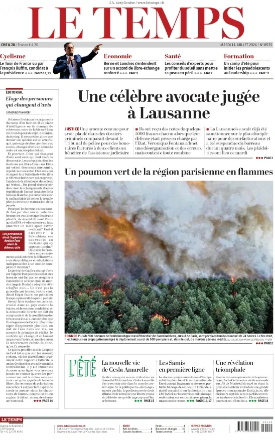 Le Temps (14 Juillet 2026)