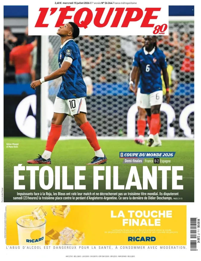 1001Ebooks - L'Équipe (15 Juillet 2026) L'Équipe (15 Juillet 2026)