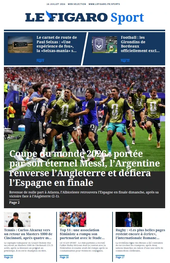 1001Ebooks - Le Figaro Sport (16 Juillet 2026) Le Figaro Sport (16 Juillet 2026)