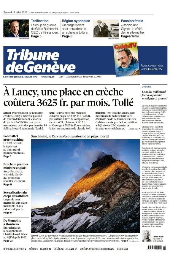 1001Ebooks - Tribune de Genève (18 Juillet 2026) Tribune de Genève (18 Juillet 2026)