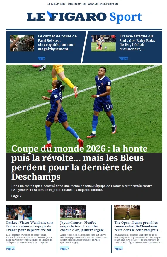 1001Ebooks - Le Figaro Sport (19 Juillet 2026) Le Figaro Sport (19 Juillet 2026)