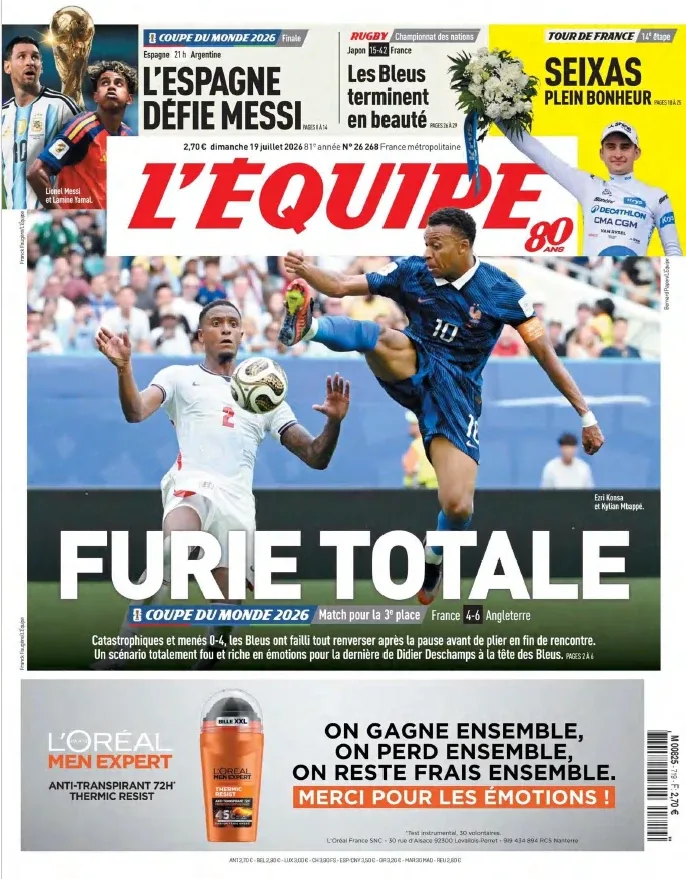 1001Ebooks - L'Équipe (19 Juillet 2026) L'Équipe (19 Juillet 2026)