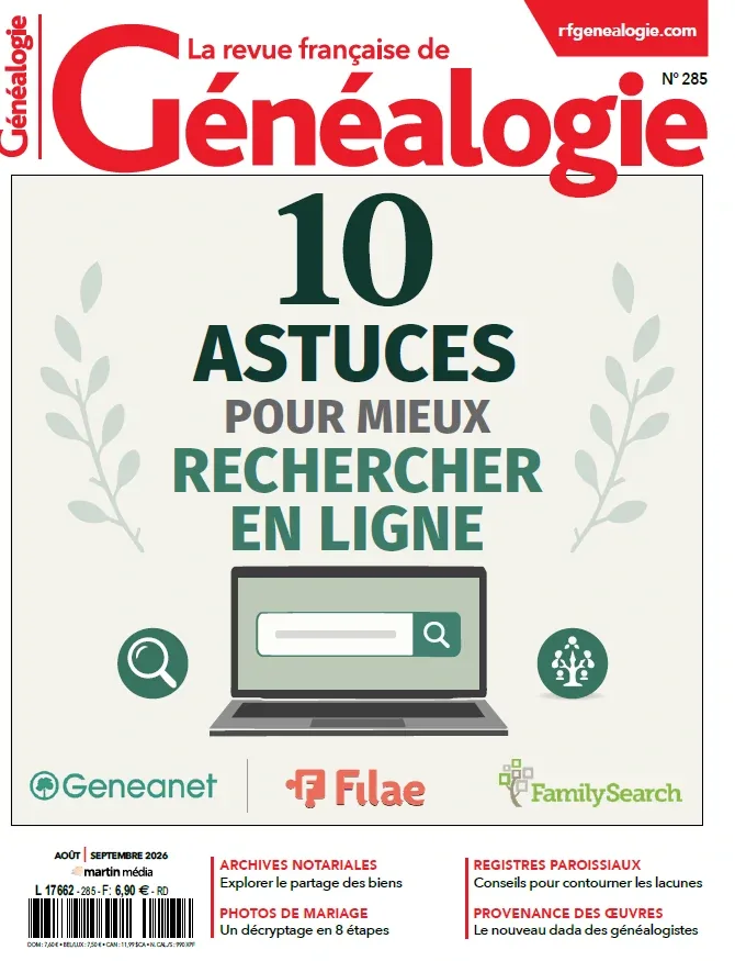 1001Ebooks - La Revue française de Généalogie N°285 (Août-Septembre 2026) La Revue française de Généalogie N°285 (Août-Septembre 2026)