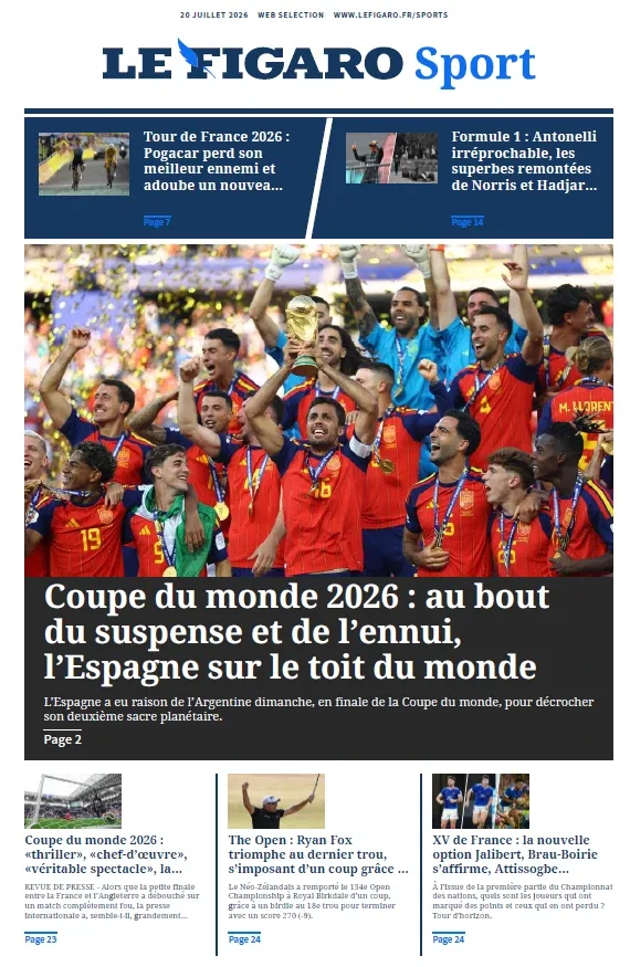 1001Ebooks - Le Figaro Sport (20 Juillet 2026) Le Figaro Sport (20 Juillet 2026)