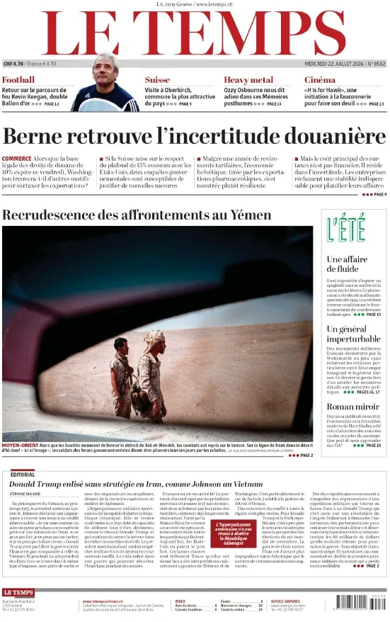 Le Temps (22 Juillet 2026)