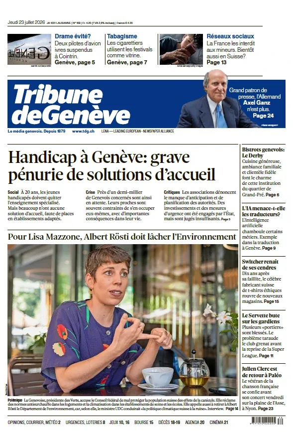 Tribune de Genève (23 Juillet 2026)