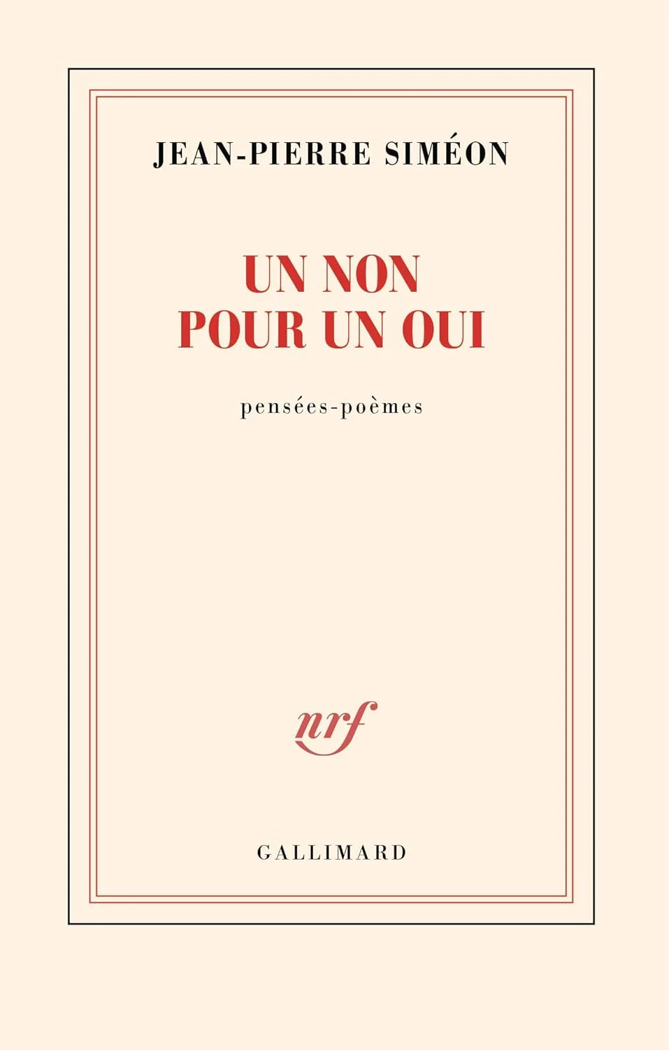 Un non pour un oui