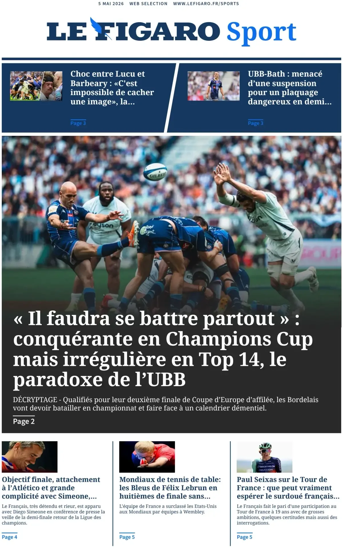 Le Figaro Sport (5 Mai 2026)