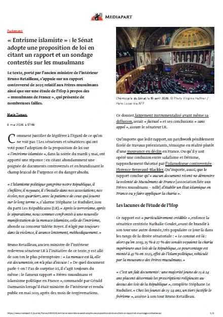 Mediapart (7 Mai 2026)