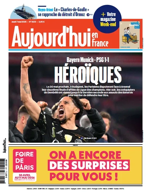 Aujourd’hui en France (7 Mai 2026)