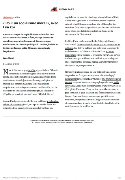 Mediapart (9 Mai 2026)