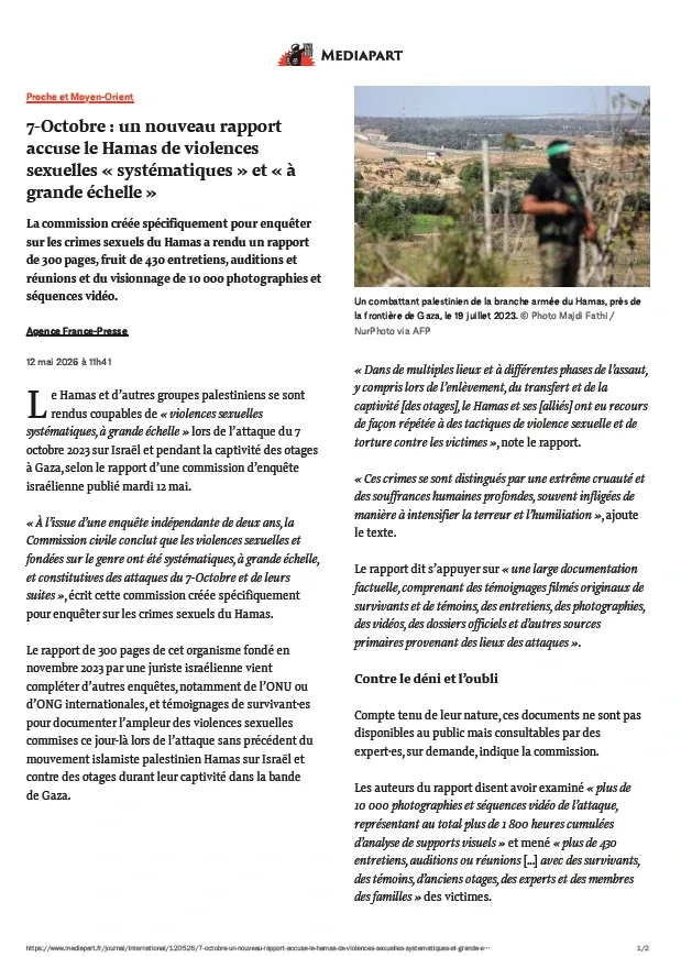 Mediapart (12 Mai 2026)